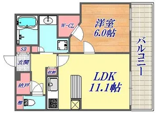 ライオンズタワー神戸元町【12階】の間取り