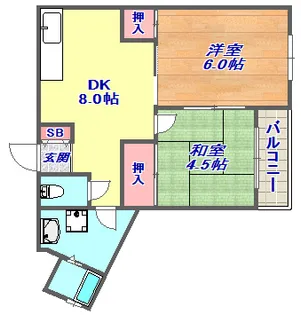 マツヤパークマンション【205号室】の間取り