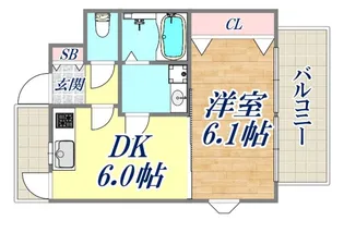 ラムール花隈【3階】の間取り