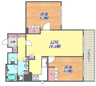 リーガル神戸中山手通り【3階】の間取り