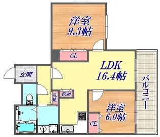 リーガル神戸中山手通り【4階】の間取り