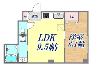 リーフビル【1階】の間取り