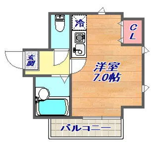 メゾンド花木【105号室】の間取り