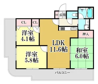 ローレル相楽園【7階】の間取り