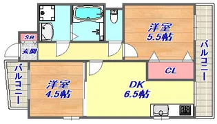 モンスフェール篠原北町【2階】の間取り