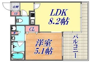 ワコーレ神戸北野セリュックス【2階】の間取り