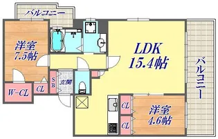 ワコーレ神戸北野セリュックス【10階】の間取り