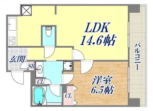 ワコーレ神戸三宮マスターズレジデンス【3階】の間取り