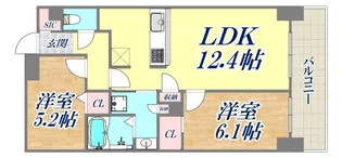 ワコーレ新神戸マスターズレジデンス【508号室】の間取り
