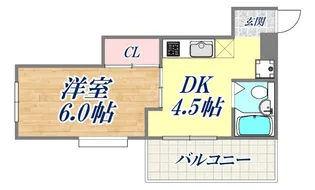 六甲ベイビューマンション【3階】の間取り