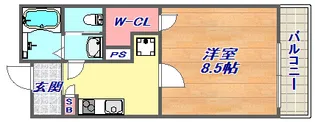 ワコーレ六甲道オービット2【4階】の間取り