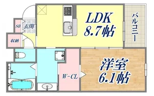クラヴィーア【1階】の間取り