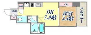 クローバー・マーレ神戸【8階】の間取り