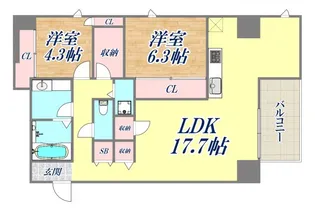 新神戸アパートメント【11階】の間取り