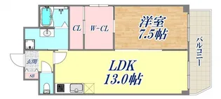 湊川センタービル B棟【4階】の間取り