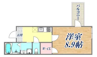 フジパレス深江駅前【1階】の間取り