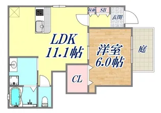 (仮称)熊内橋マンション【1階】の間取り