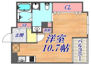 リーガル神戸中山手通り【2階】の間取り