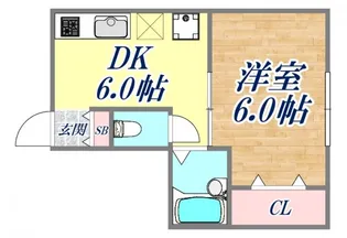 グレース東川崎【1階】の間取り