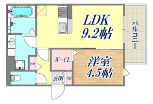 ブリランテ川西通B【1階】の間取り