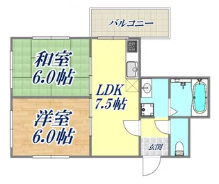 コーポラス村瀬B棟【5階】の間取り