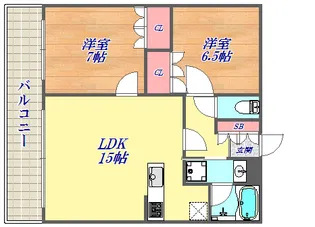 リーガル新神戸パークサイド【2階】の間取り