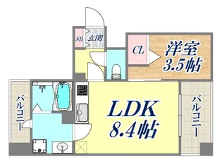 SDグランツ神戸ウエスト【2階】の間取り