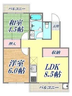 コーポラス村瀬 B棟【3階】の間取り
