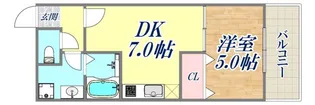 ラムール鷹取【4階】の間取り