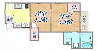 宝ハイツ【1階】の間取り