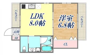 ローズコート【2階】の間取り