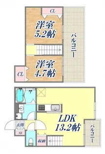 グルーブメゾン須磨離宮【2階】の間取り