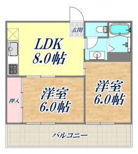 ダイバーシティ神戸長田A棟【4階】の間取り