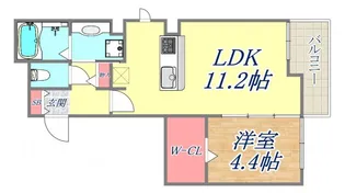 グランクレール兵庫町【3階】の間取り