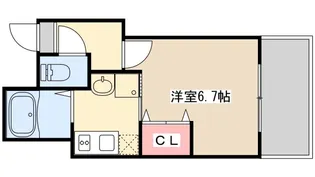 ラ・フォンテ三宮旭【5階】の間取り