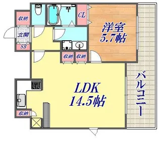 プレサンス神戸みなと元町【11階】の間取り