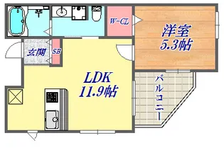 ワコーレ神戸元町アクシア【7階】の間取り
