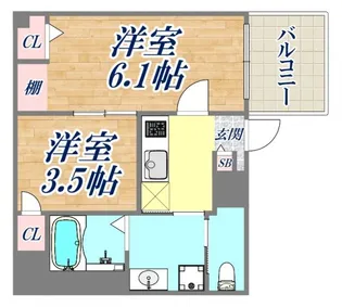 エヌエムスワサントシス【4階】の間取り