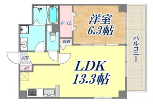 ブルーミンメドー本山【1階】の間取り