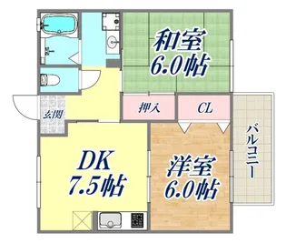 ハイツ平成【1階】の間取り