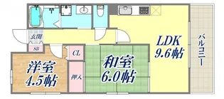 フロール中山手【1階】の間取り