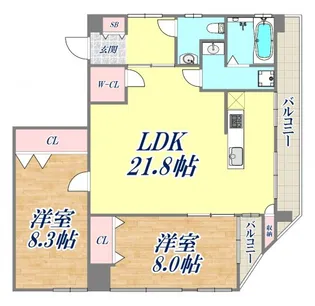 冨岡ビル【4階】の間取り