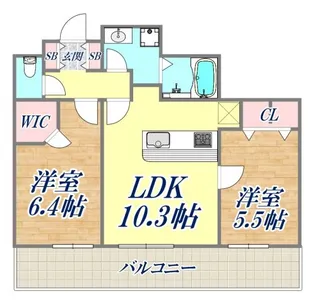 エステムプラザ神戸元町・海岸通【8階】の間取り