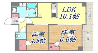 プレサンスKOBEシフォン【15階】の間取り