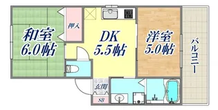 2DKの間取り画像