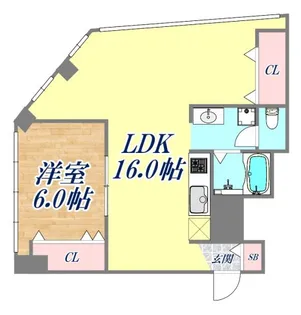 湊川センタービル B棟【3階】の間取り