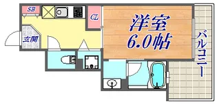 エスティライフ三宮東【9階】の間取り