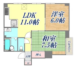 新山本マンション【2階】の間取り