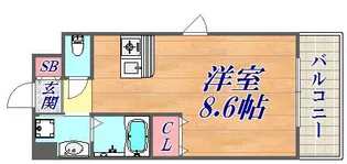 プレサンス神戸みなと元町【2階】の間取り