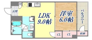 湊川センタービル B棟【3階】の間取り